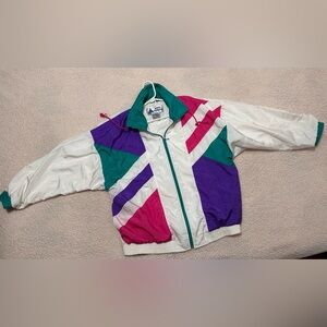 Vintage 80-90’s Active Sensation Women's Windbreaker Jogger Color Block Jacket M